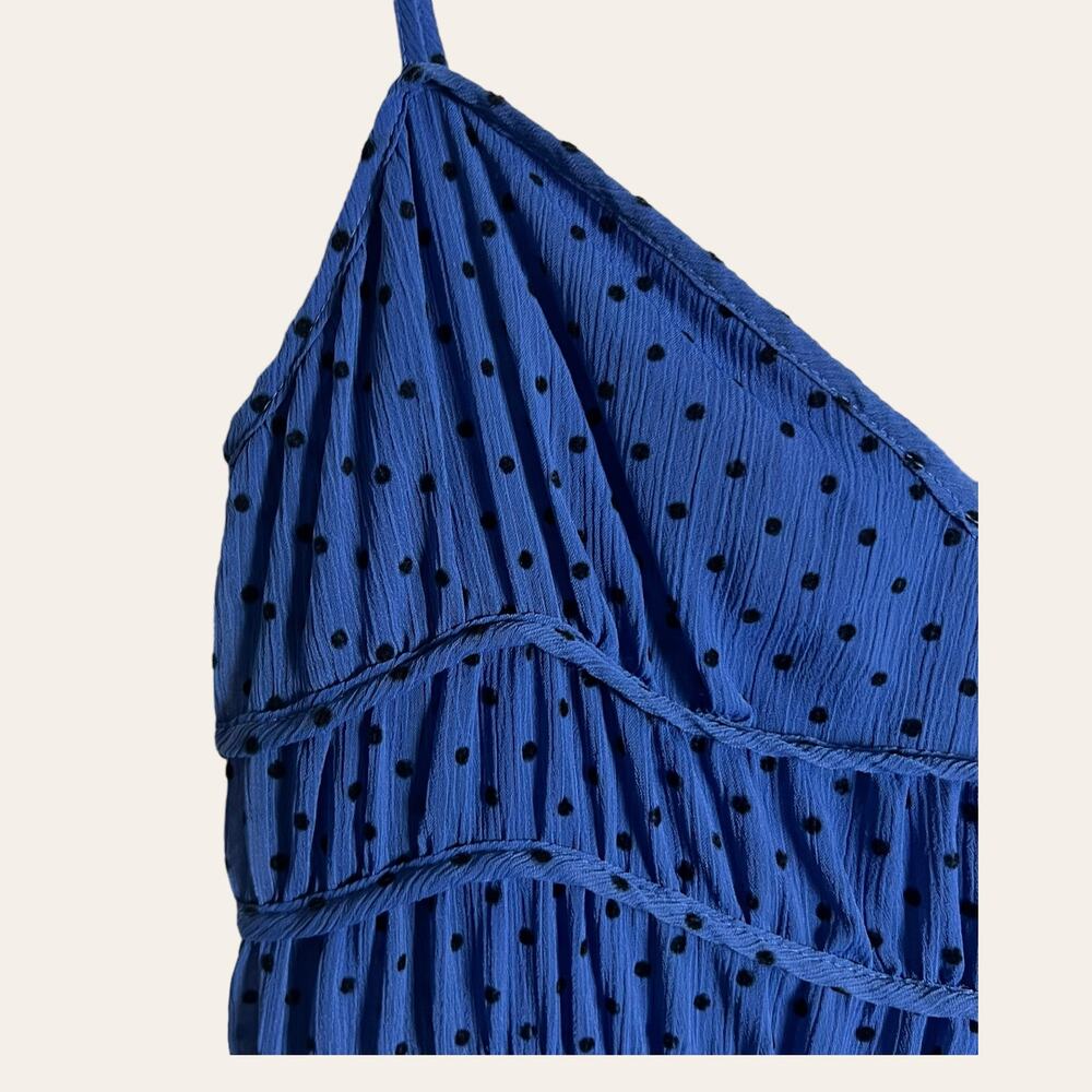 La Maison Talulah Sorrento Blue Polka Dot Print Sweetheart Midi Dress Size S - Picture 7 of 14